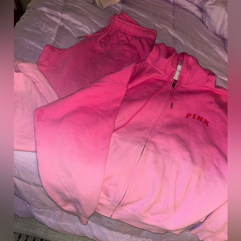 PINK Victoria's Secret Pink Ombre jacket & sweatpants set
